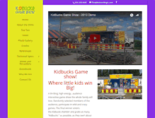 Tablet Screenshot of kidbucksgameshow.com
